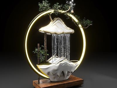 现代 摆件 景观假山3D模型