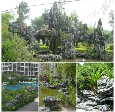 英鹏石场 专业批发英德英石与景观假山解决方案